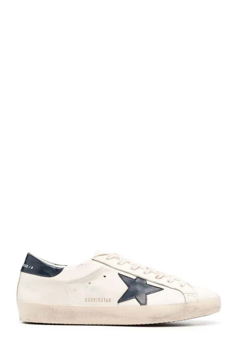 Golden Goose Herren Sneaker Super Star Beige/Nachtblau