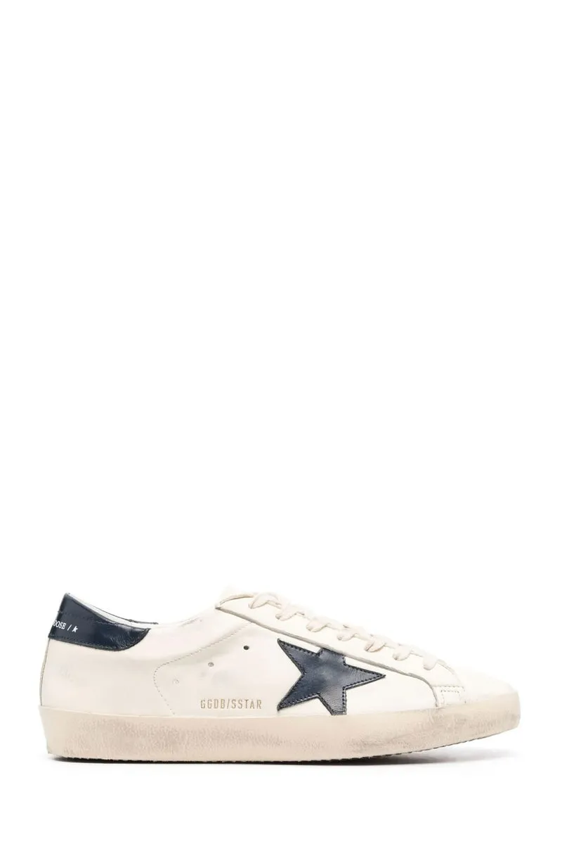 Golden Goose Herren Sneaker Super Star Beige/Nachtblau