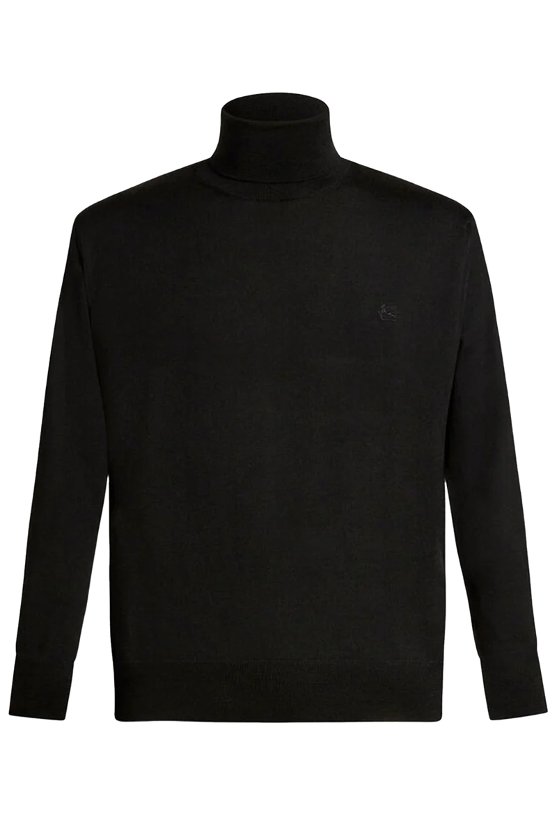 Etro Herren Rollkraganpullover Schwarz