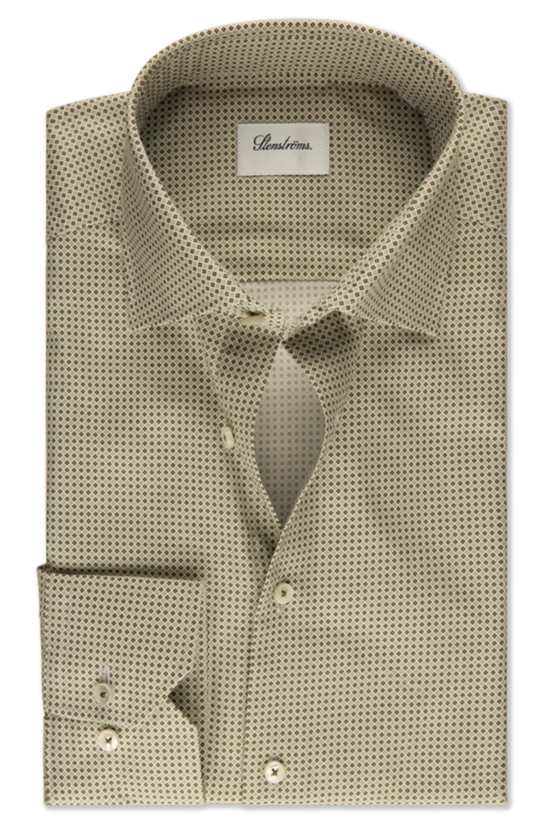 Stenströms Herren Fitted Body Hemd Grün