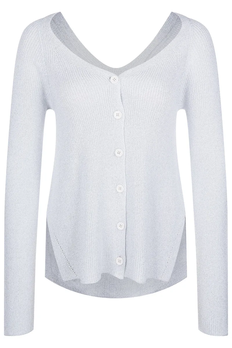Fabiana Filippi Damen Strickjacke Hellgrau