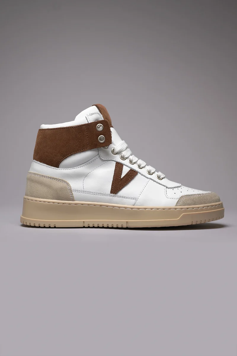 COLLEGE HIGH - Sneakers Alte con retro e inserto Moro