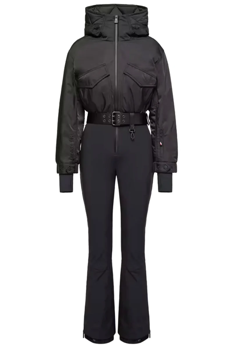 Moncler Grenoble Damen Daunen-Skianzug Schwarz