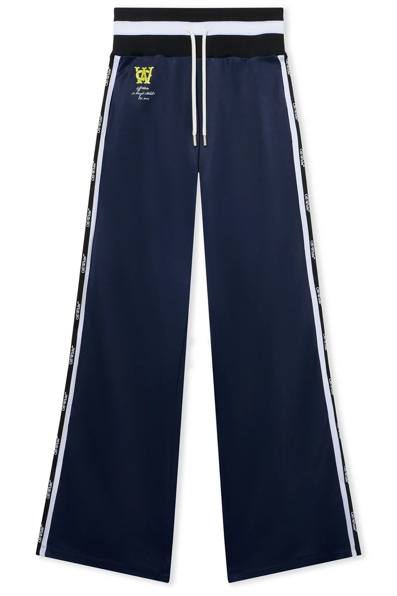 Off-White Damen Track Serena Wide Pants Jogginghose Blau