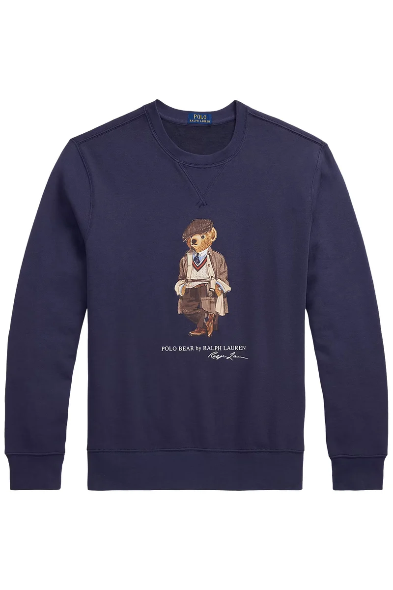 Polo Ralph Lauren Herren Sweatshirt mit Polo Bear Faded Blue
