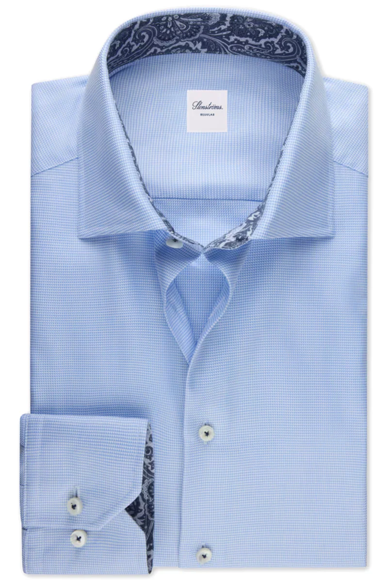 Stenströms Herren Slimline Hemd Hellblau