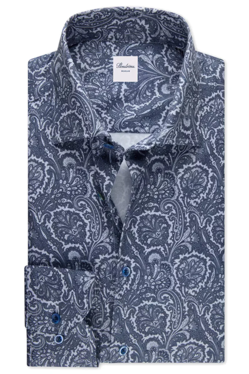 Stenströms Herren Slimline Hemd Blau
