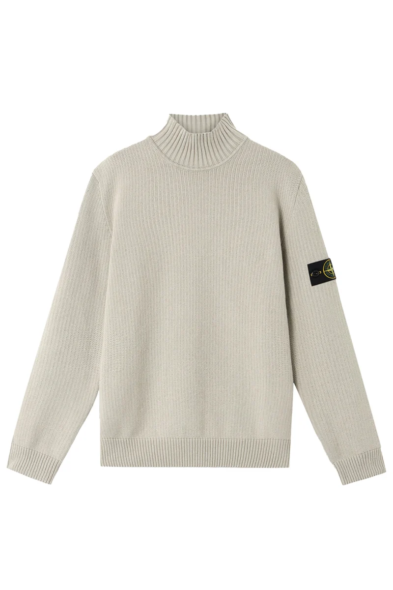 Stone Island Herren Turtleneck-Pullover Pearl Grey