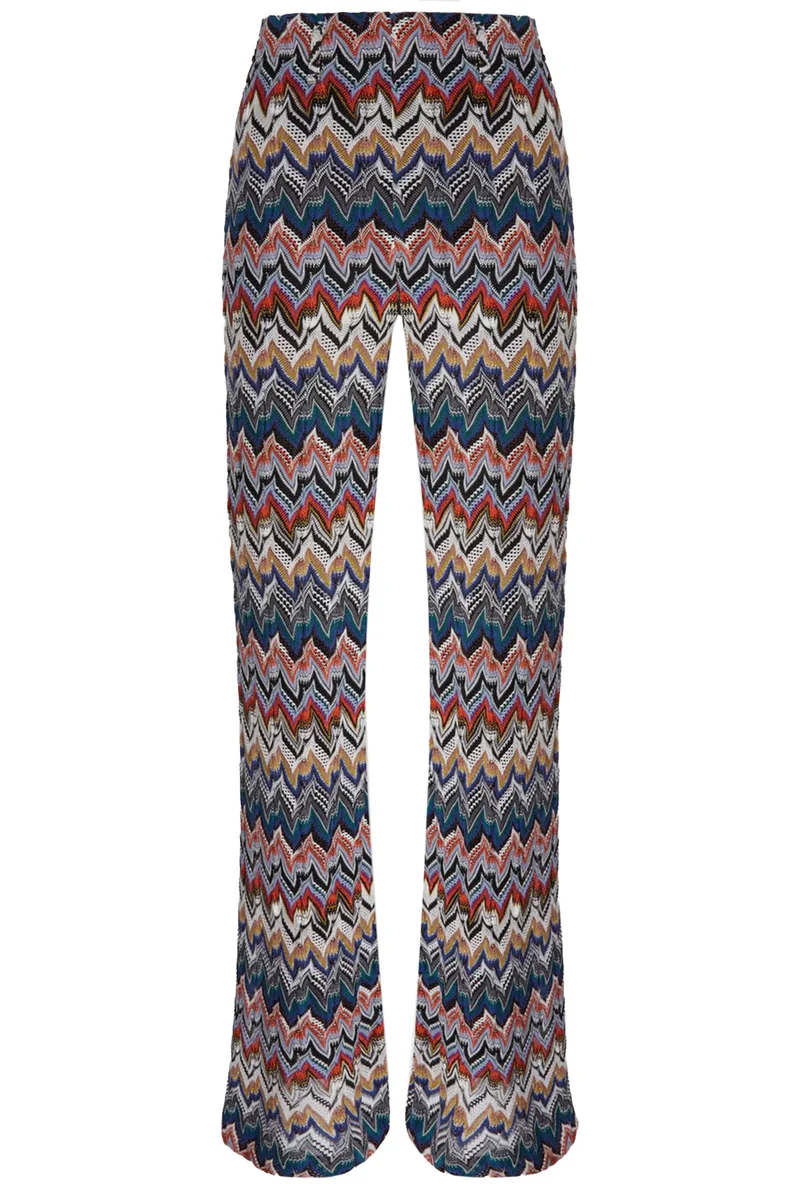 Missoni Damen Hose aus strukturierter Spitze Bunt