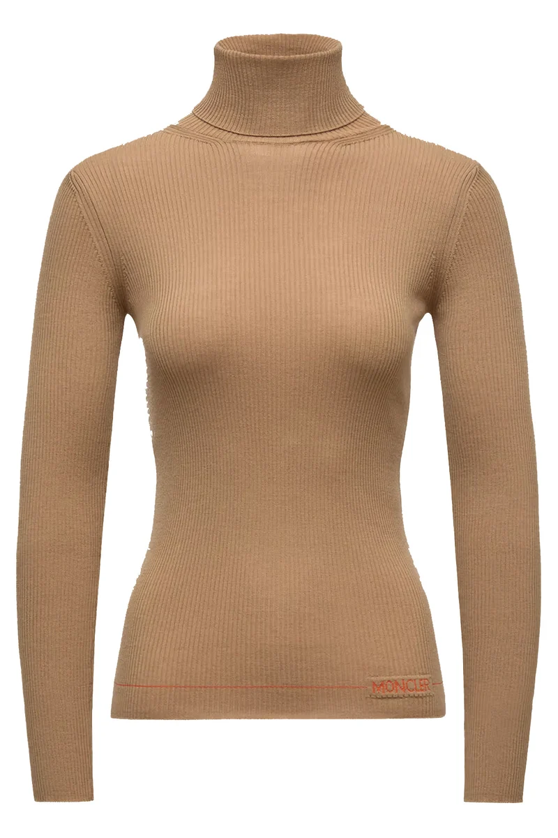 Moncler Damen Rollkragenpullover Beige