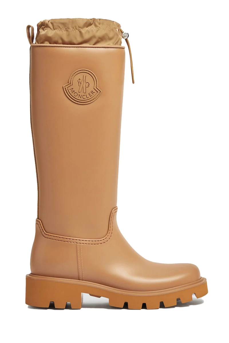 Moncler hohe Damen Regenstiefel Kickstream Braun