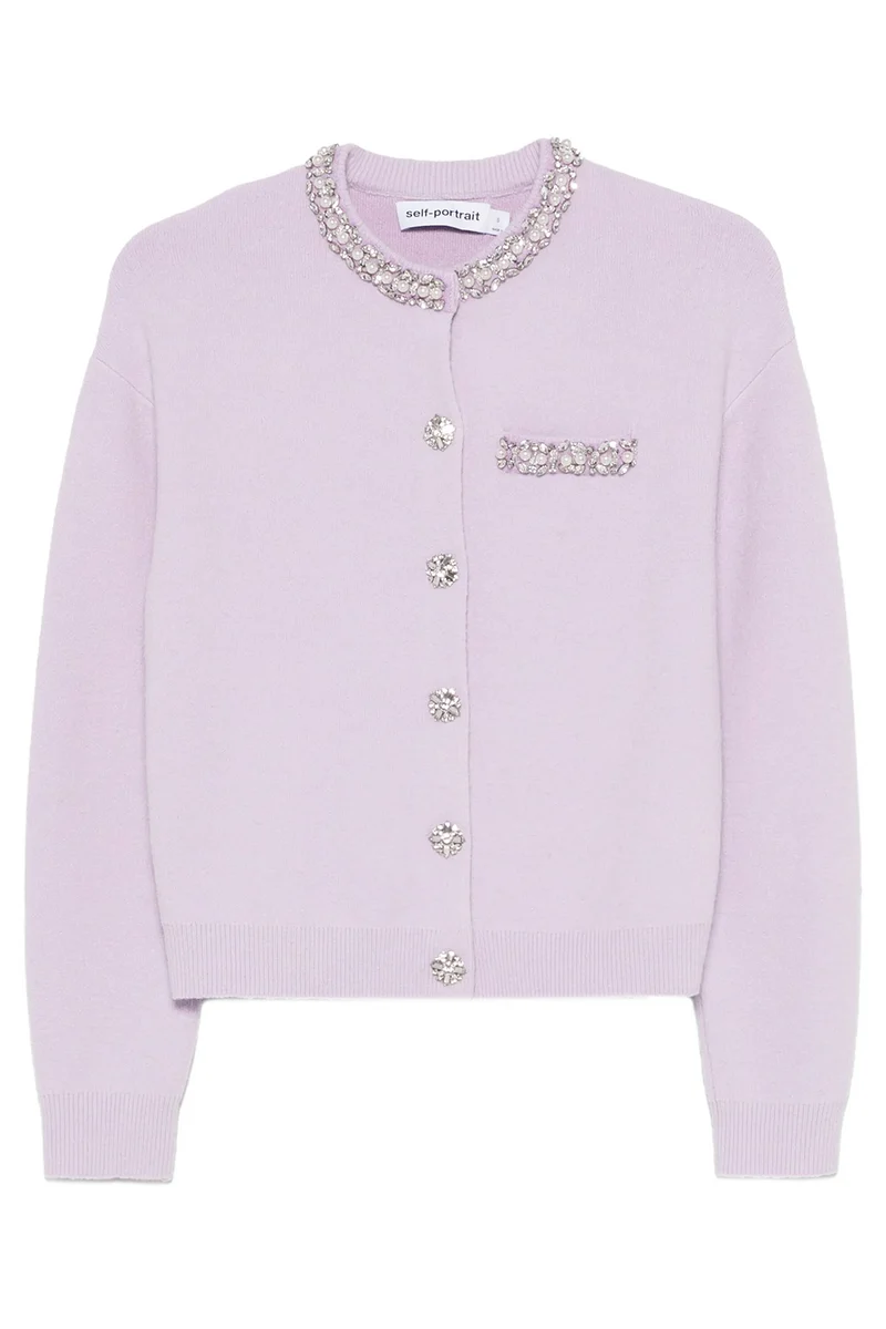 self-portrait Damen Strickjacke Lila