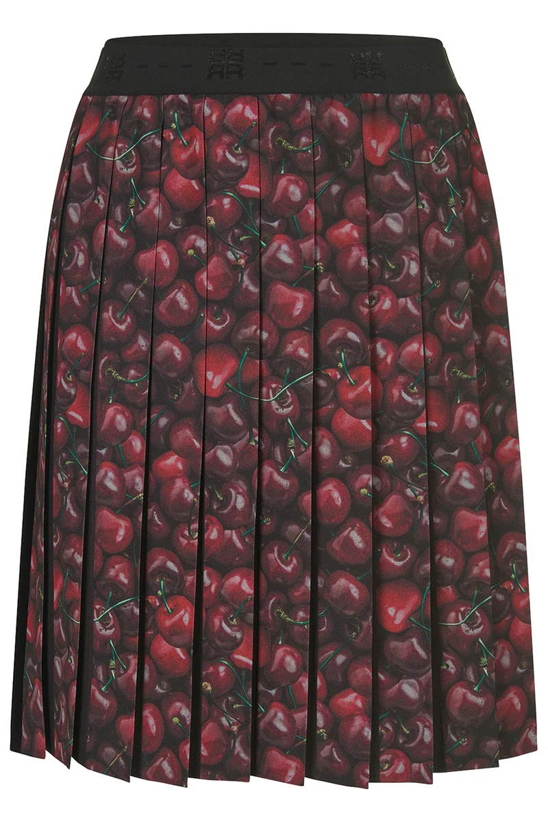Riani Damen Plisseerock mit Kirschen-Print Rot