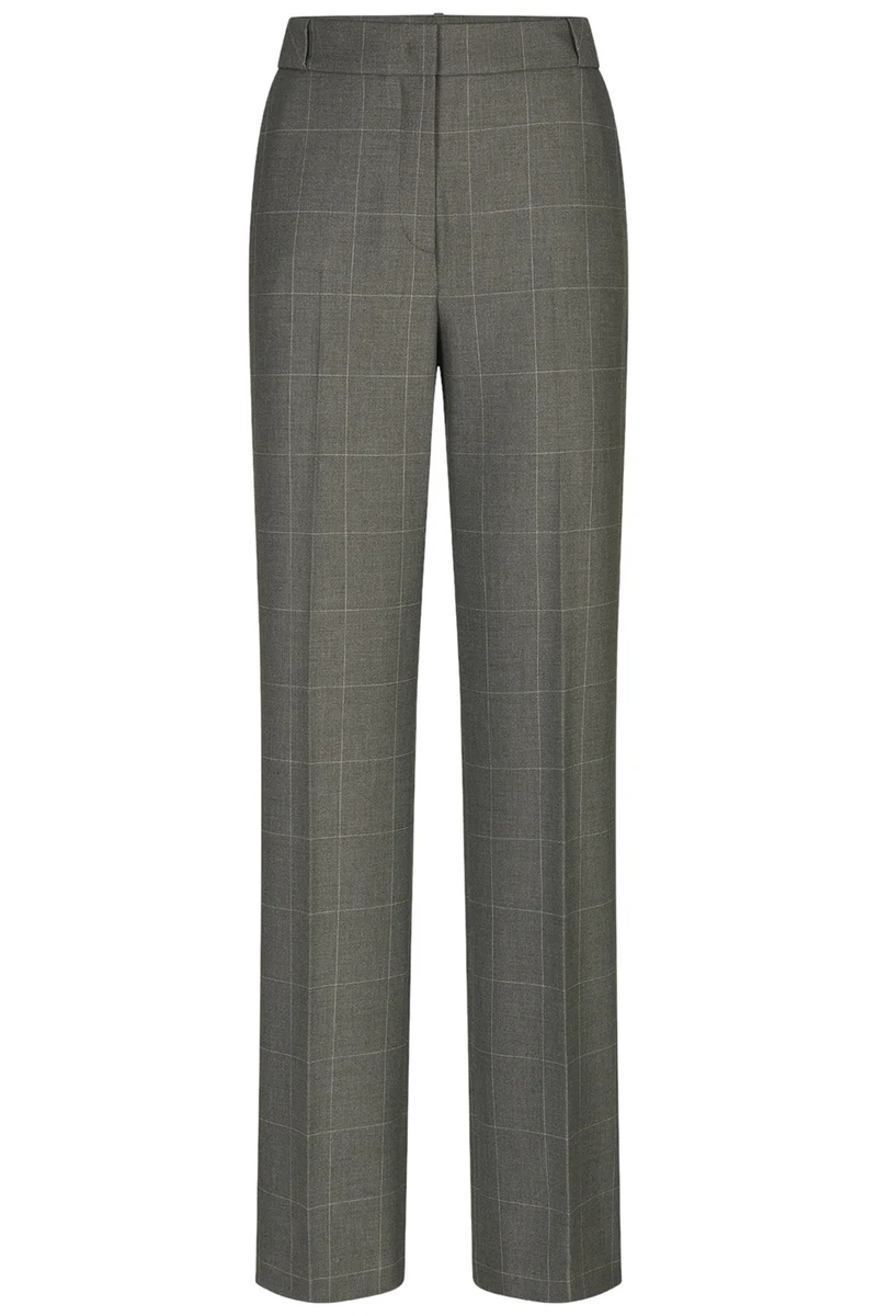 Riani Damen Hose mit Karomuster Grau