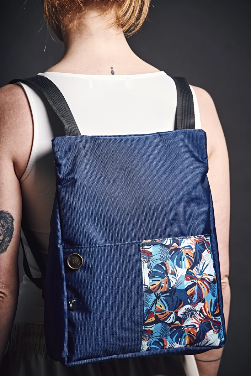 V2 x Mirantico | Memo Zayno Korda Blu con tasca in tessuto Tropical Blu