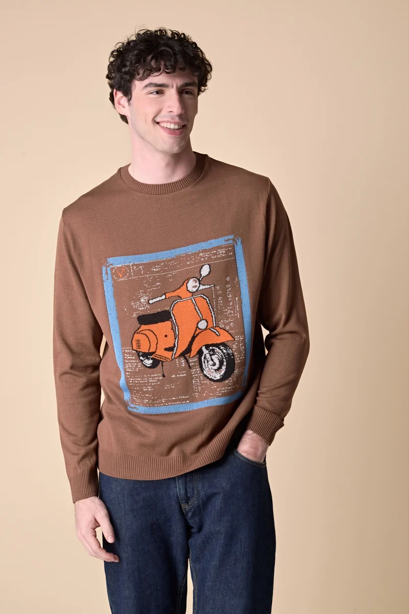 Maglioncino Moro con intarsio Moto