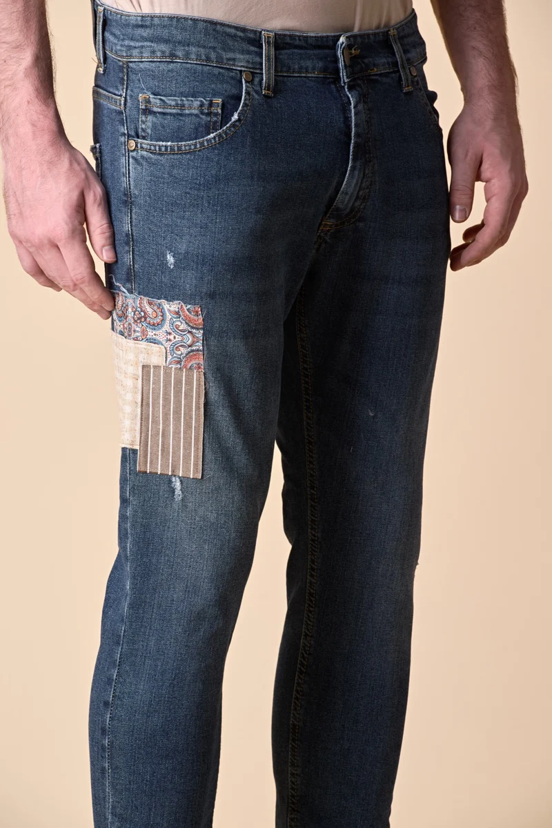 TOKYO - Jeans Slim Fit - Blu con Tripla Patch frontale