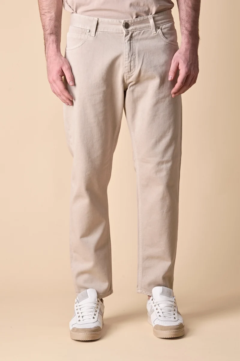 DETROIT - Jeans Loose Fit - Tinto Capo Old Sabbia con salpa in tessuto V2