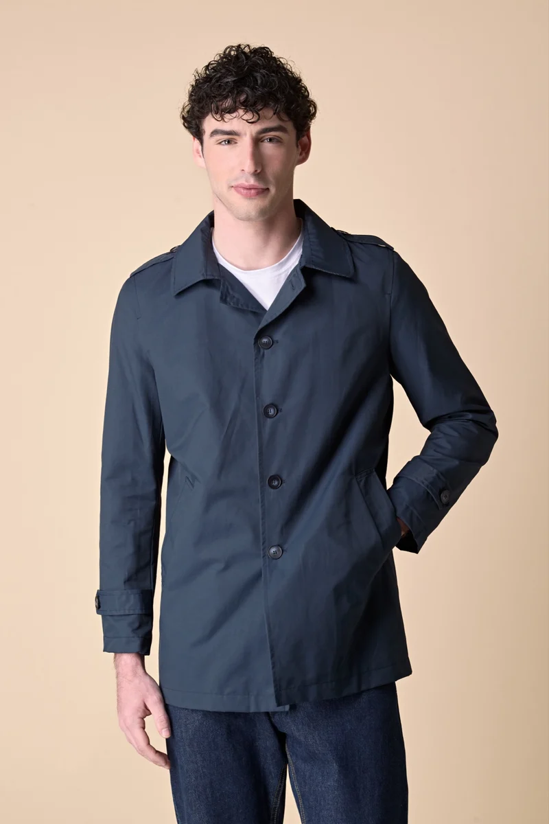 Trench in tessuto tecnico Blu