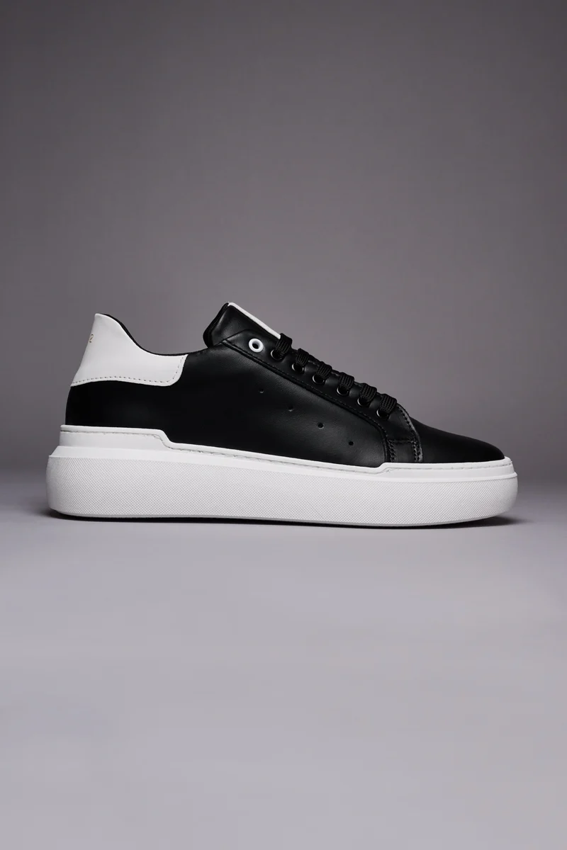VEGAS - Sneakers a suola alta nera retro Bianco