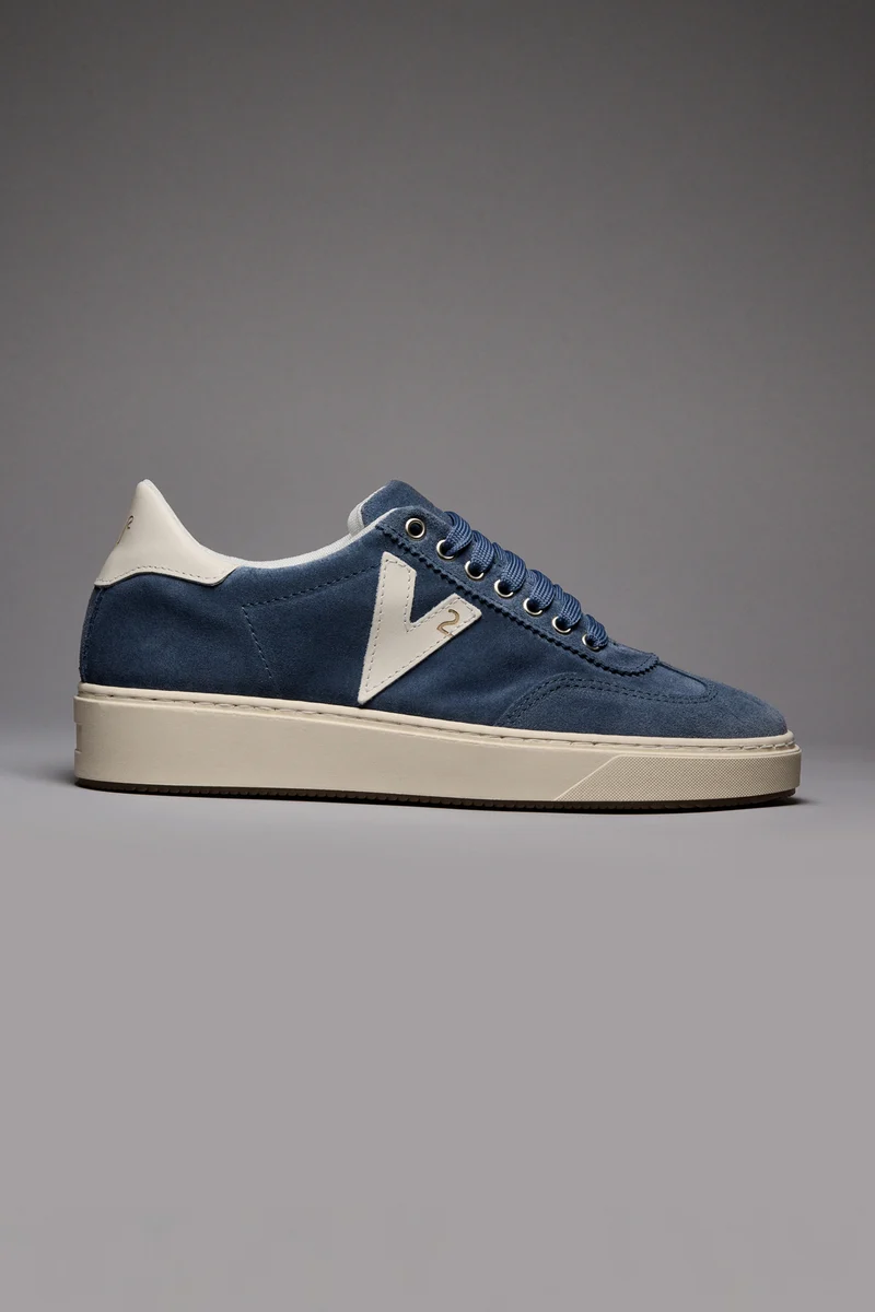 SUÈDE - Sneakers in pelle scamosciata Jeans con inserti e retro Bianco