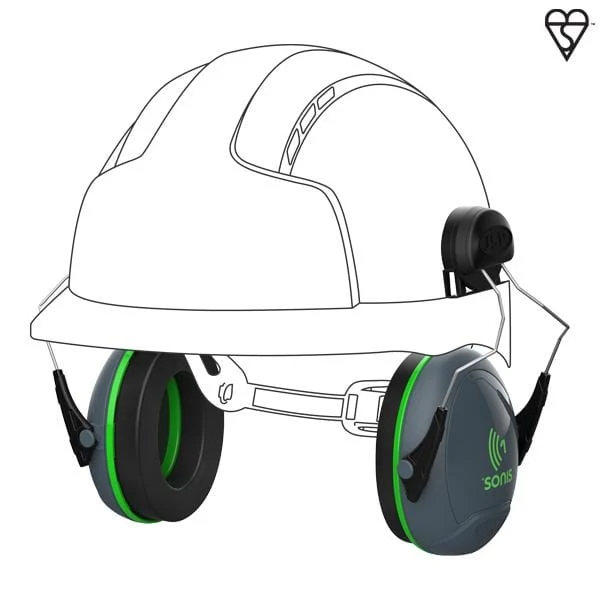 Sonis® 1 Helmet Mounted Ear Defenders - 26db SNR