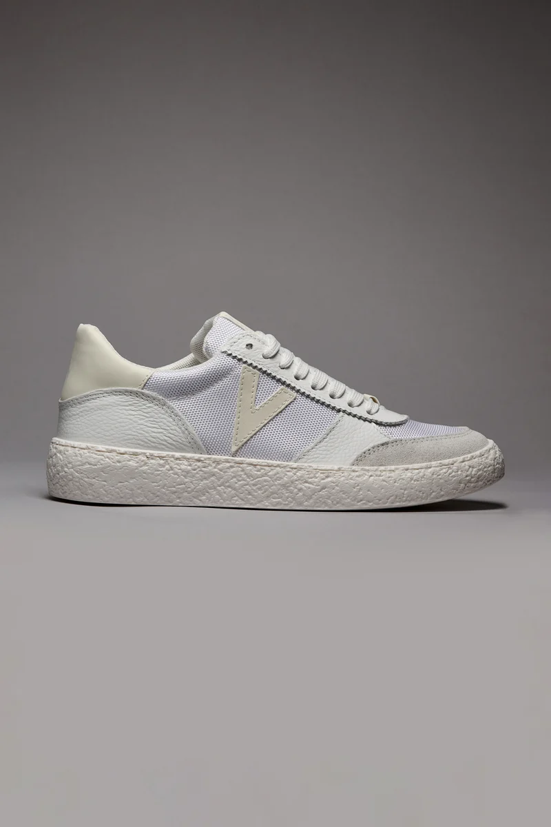 ATENA - Sneakers a suola bassa Bianca con inserti gommati Bianchi