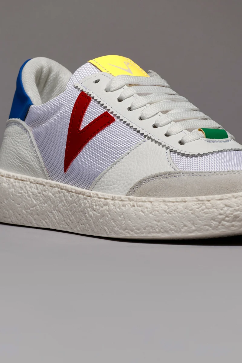 ATENA MULTICOLOR - Sneakers a suola bassa Bianca con inserti gommati Multicolor