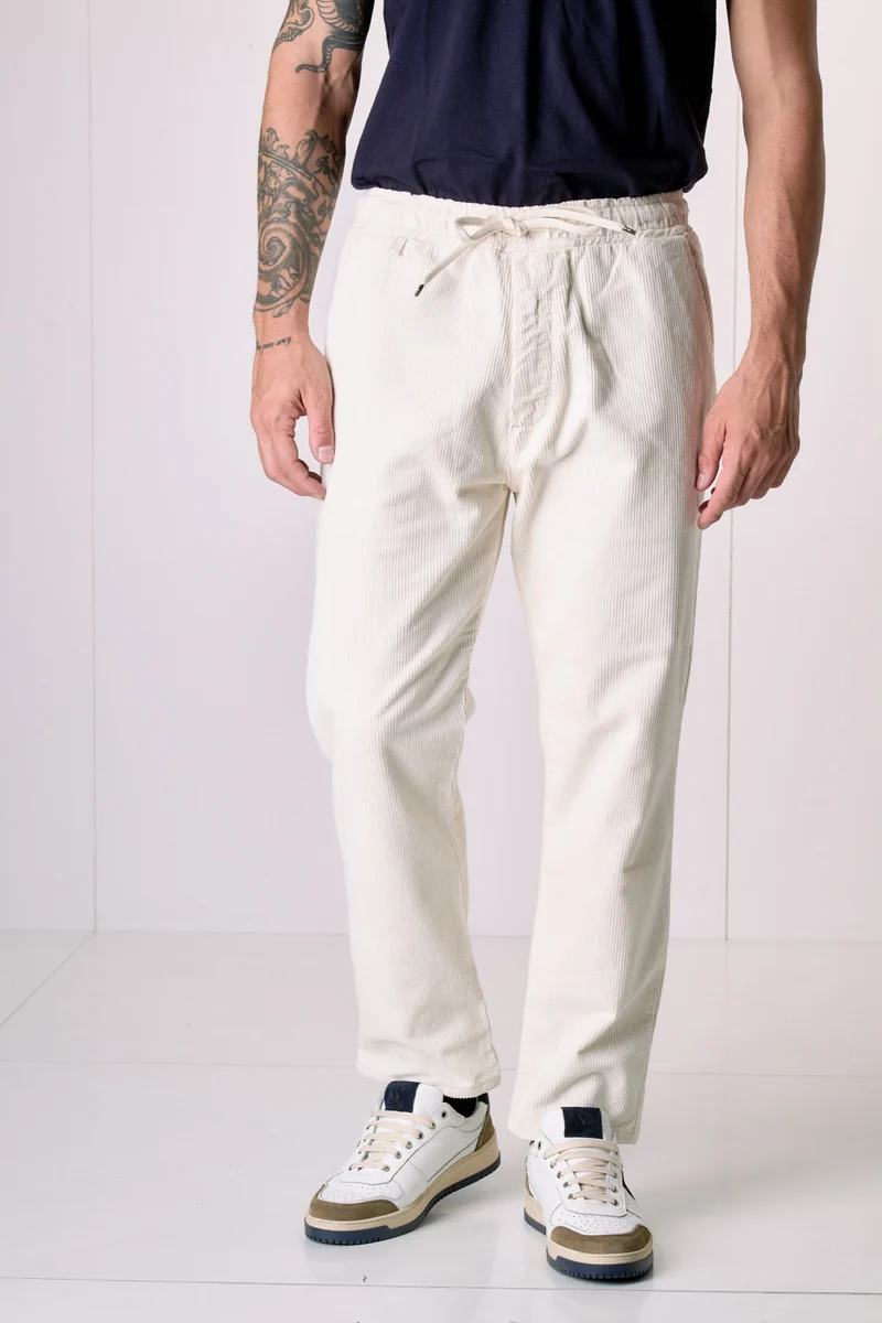 ALICANTE VELLUTO - Pantalone rocciatore in velluto Panna