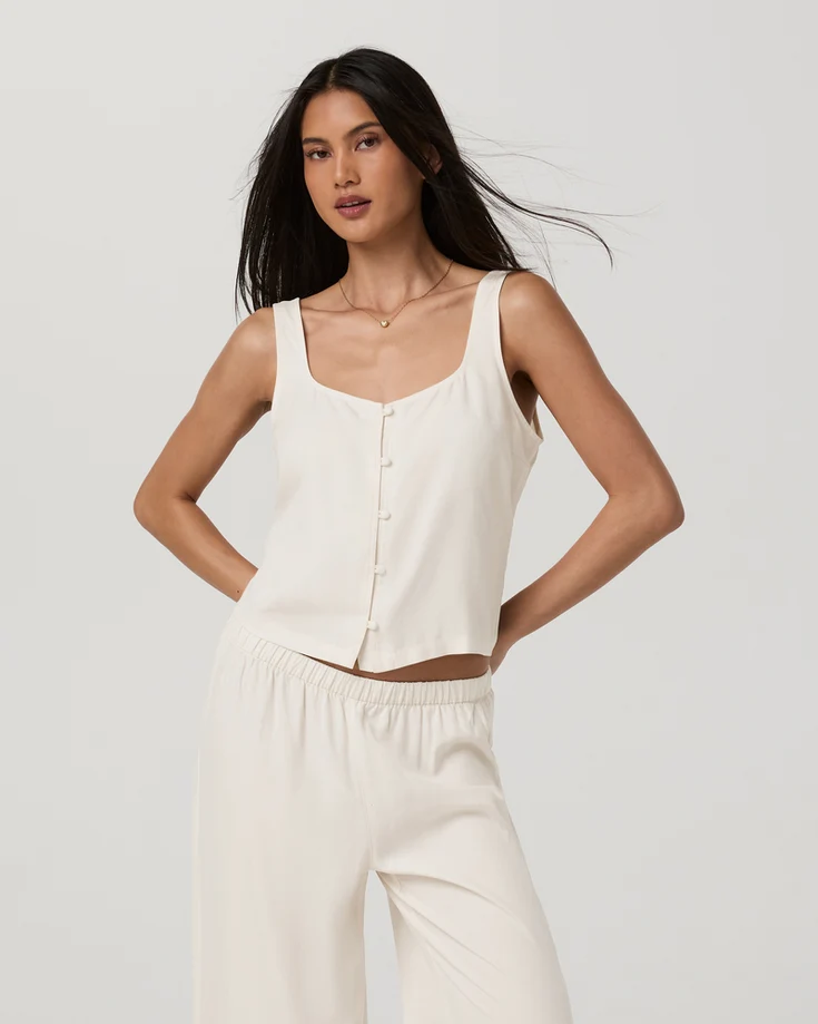 Vuori Women's Trestles Twill Button Front Top - Spring 2026