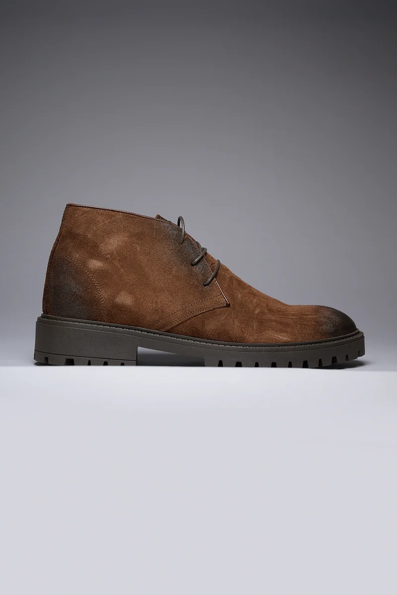 OLIVER - Scarpa Polacchina Scamosciata Moro
