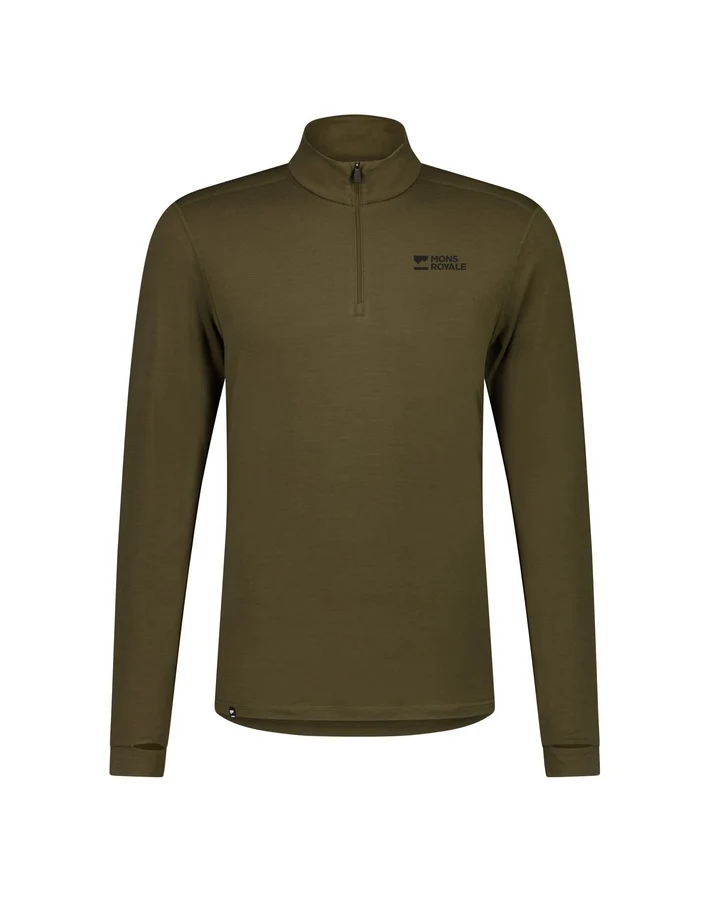 Mons Royale Men's Cascade Merino Base Layer 1/4 Zip Long Sleeve - Winter 2025/2026