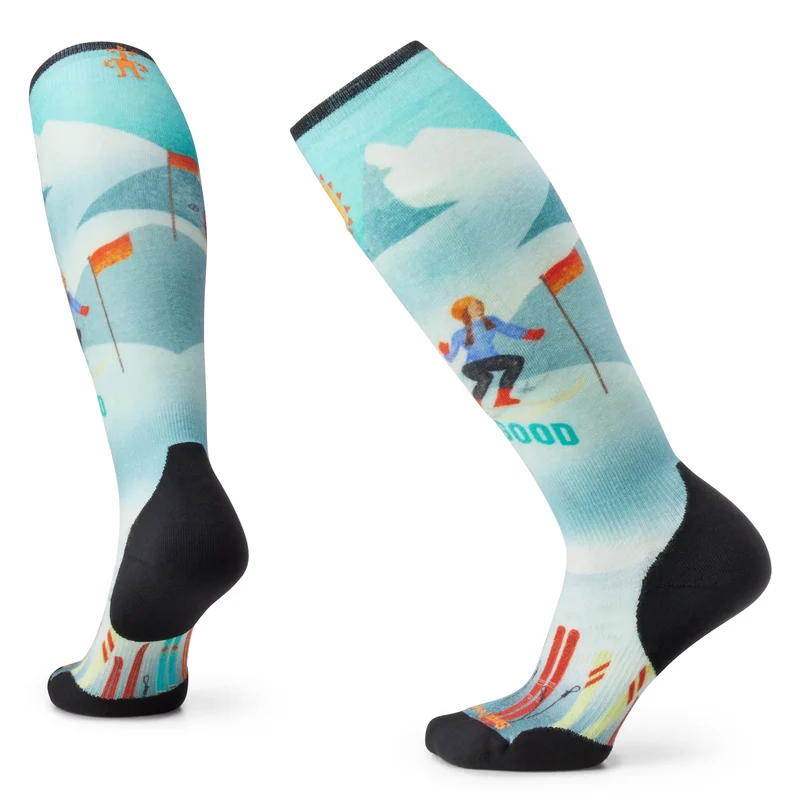 Smartwool Women's Ski Snow Bunny Print Over The Calf Socks - Winter 2025/2026